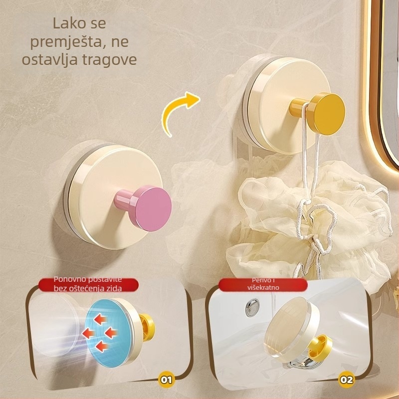 Držač sa vakuumom i jakim ljepilom – za ulazna vrata, organizator za ključeve i šešire