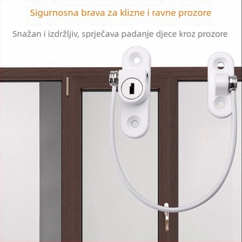 Zaključavanje prozora od aluminijske legure za aluminijsko-plastične klizne prozore, zaštita od pada, dječji sigurnosni ograničivač