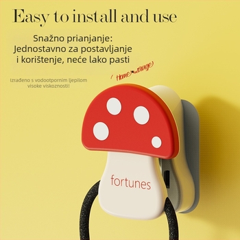 Kuka za kupaonicu u obliku gljive, bez bušenja, snažno ljepilo, zidni držač za ručnike