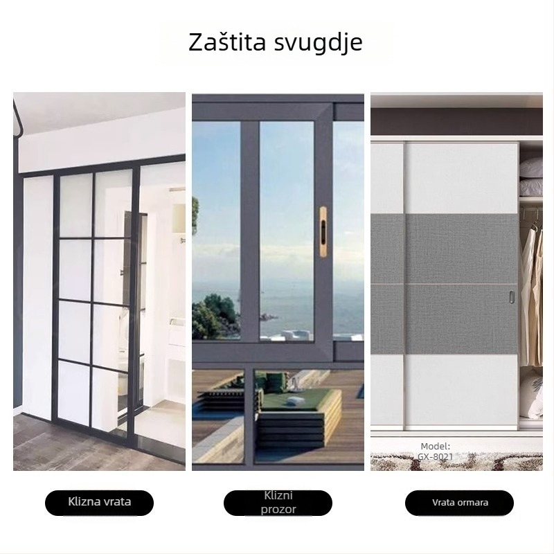 Aluminijski ograničivač za klizno okno s dječjom sigurnosnom bravom
