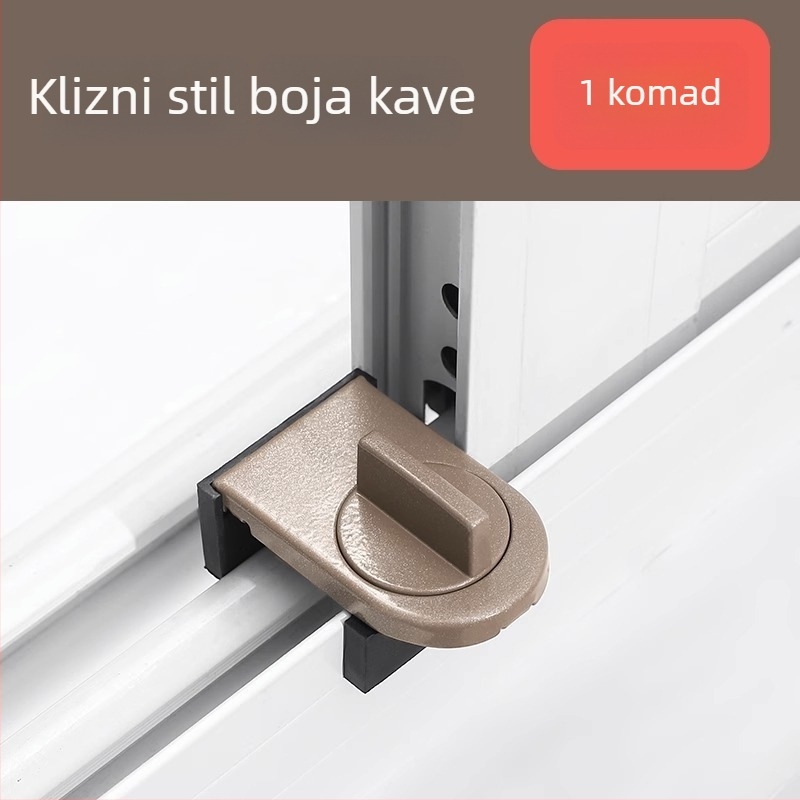 Aluminijski ograničivač za klizno okno s dječjom sigurnosnom bravom