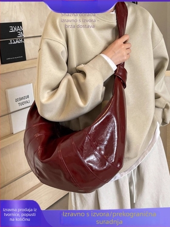 Dumpling torba s jedinstvenim dizajnom, velika kapaciteta, svakodnevna ženska torba na rame ili crossbody, za kupovinu i posao