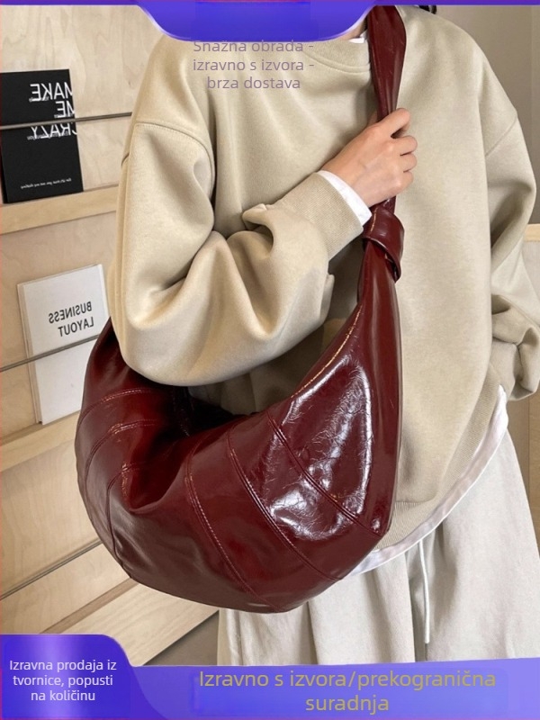 Dumpling torba s jedinstvenim dizajnom, velika kapaciteta, svakodnevna ženska torba na rame ili crossbody, za kupovinu i posao