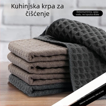 Kućna krpa s vafl uzorkom, ekstra velika, za čišćenje stakla, upija vodu, debela, bez ulja, krpa za čišćenje