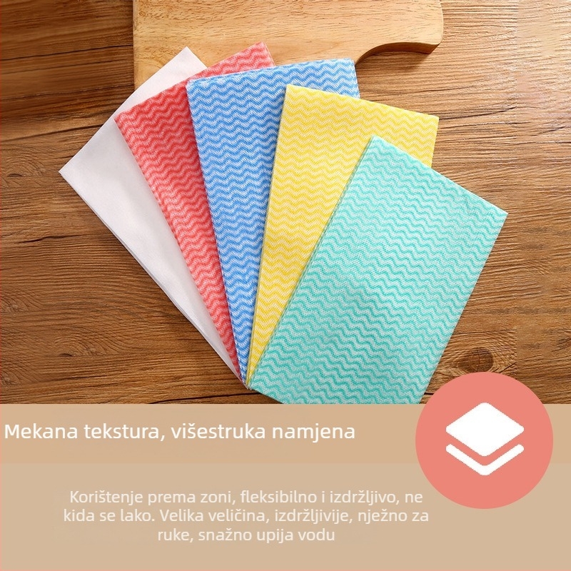 Shengbo kuhinjska krpa za čišćenje, dvostrani netkani materijal, bez dlačica, visoka upojnost, jednokratna krpa za suđe, 30×60 cm, 40 g/m², 60 kom/pakiranje