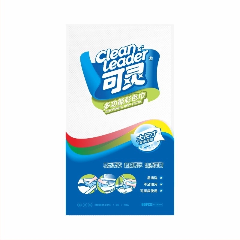 Shengbo kuhinjska krpa za čišćenje, dvostrani netkani materijal, bez dlačica, visoka upojnost, jednokratna krpa za suđe, 30×60 cm, 40 g/m², 60 kom/pakiranje