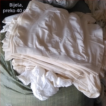 Bijela pamučna industrijska krpa za čišćenje, upija ulje, bez vlakana