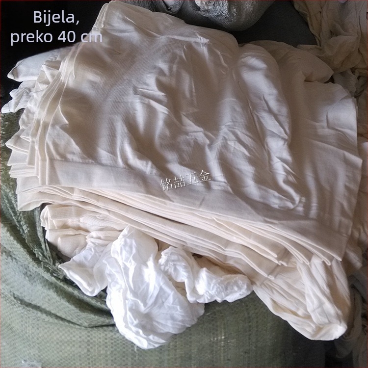 Bijela pamučna industrijska krpa za čišćenje, upija ulje, bez vlakana