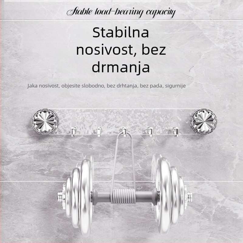 Zidna kuka s jakim ljepilom, prozirna, bez tragova, bez bušenja