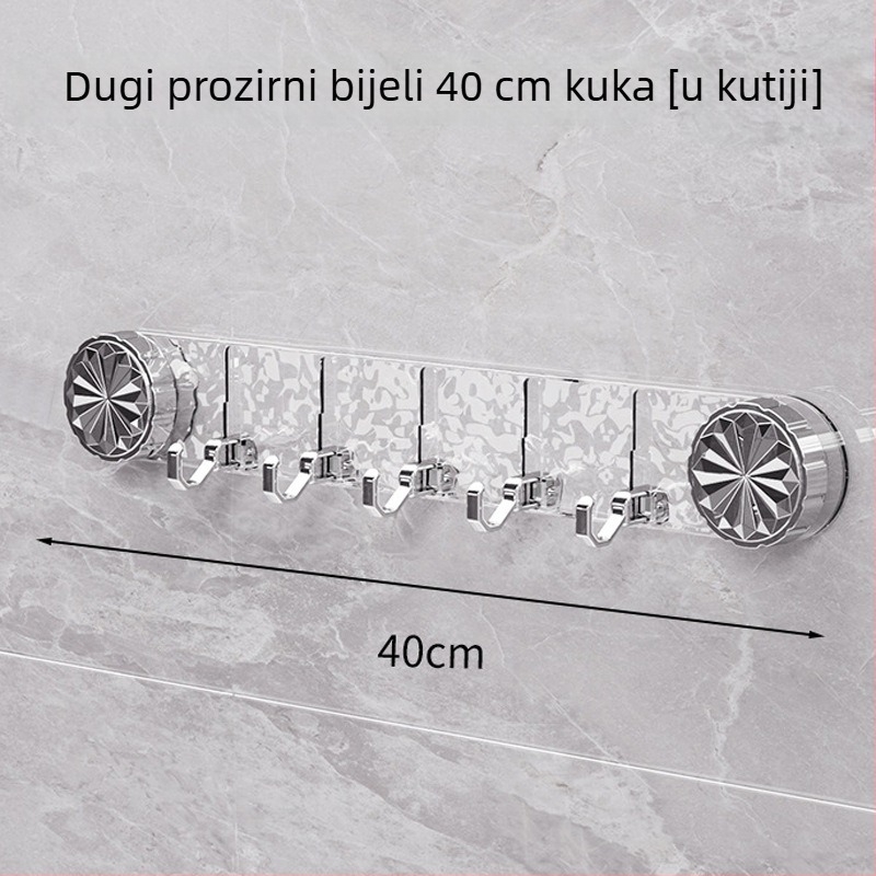 Zidna kuka s jakim ljepilom, prozirna, bez tragova, bez bušenja