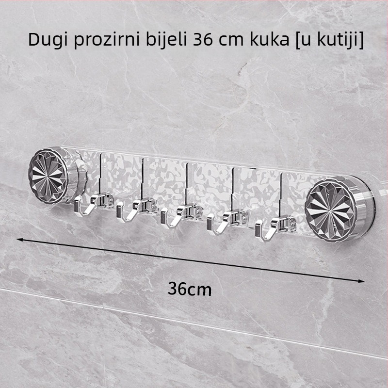 Zidna kuka s jakim ljepilom, prozirna, bez tragova, bez bušenja