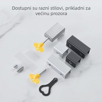Polukružna ograničivač i sigurnosna brava za prozore od aluminijske legure, za klizne prozore – sigurnost djece