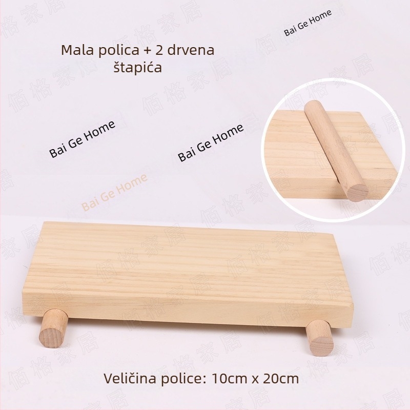 Prilagođeni drveni pegboard za zidnu policu s dodacima i pregradama