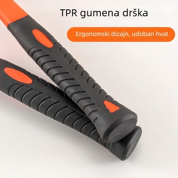 Gumeni čekić s crnom plastičnom drškom za postavljanje pločica i stolarske radove