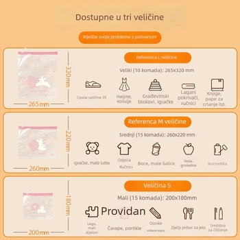 Prozirna vrećica za skladištenje s trakom za izvlačenje – za dječje igračke i potrepštine, vodootporna i otporna na vlagu, organizator za putovanja