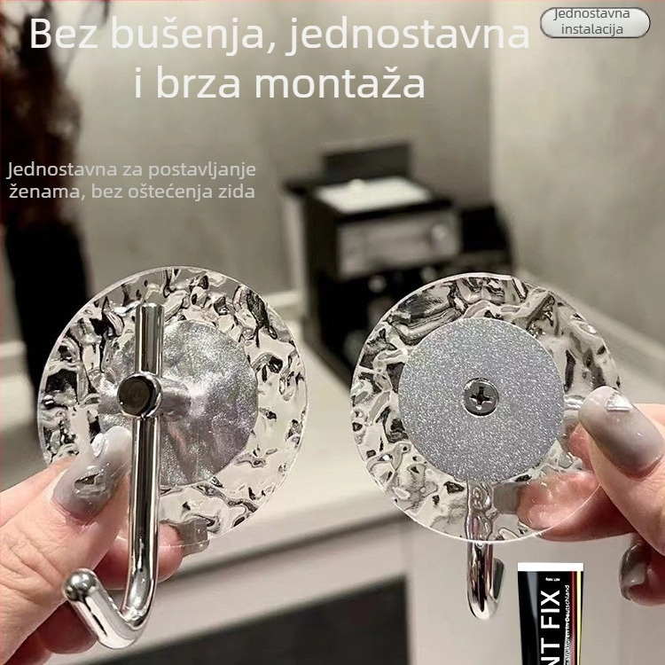 Zidni kuka s ljepilom, bez bušenja, lagani luksuzni stil, nosivost do 2 kg, za kupaonicu i kuhinju, za ručnike i ključeve