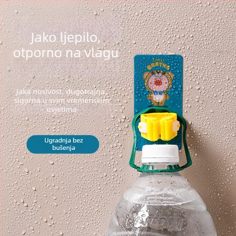 Držač mop bez bušenja — zidni držač za kupaonicu, samoljepljivi, karikatura dizajn, nosivost 5 kg