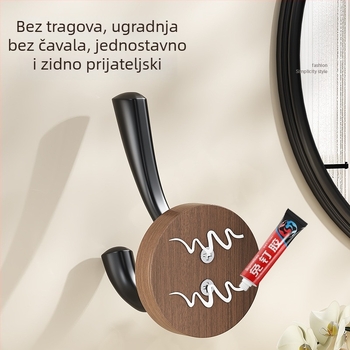 Vintage stil kuka za vrata bez bušenja, snažna ljepljiva kuka za zid, jednostavna kuka za odjeću