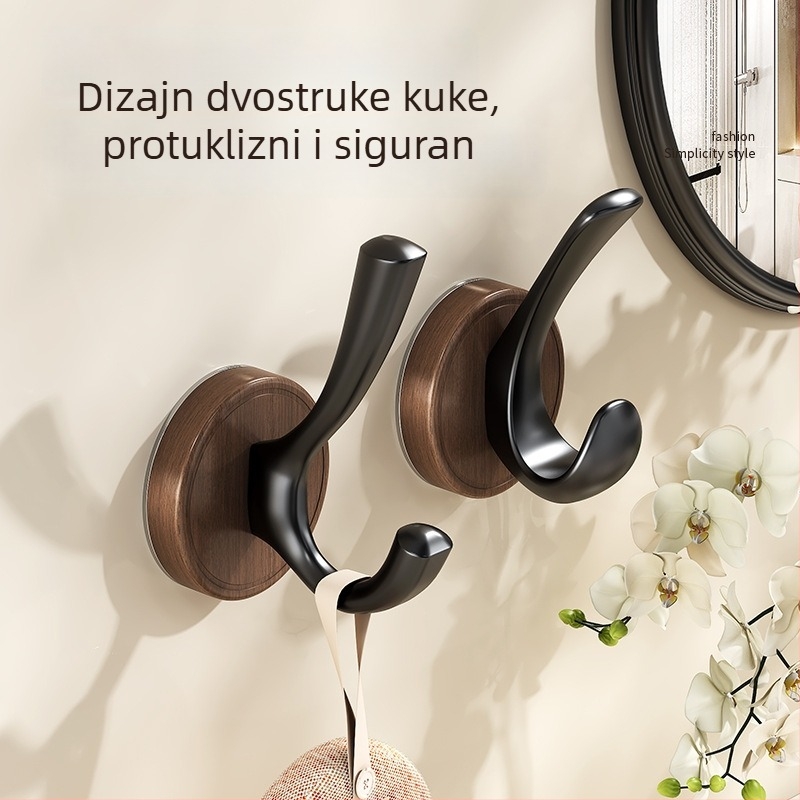 Vintage stil kuka za vrata bez bušenja, snažna ljepljiva kuka za zid, jednostavna kuka za odjeću
