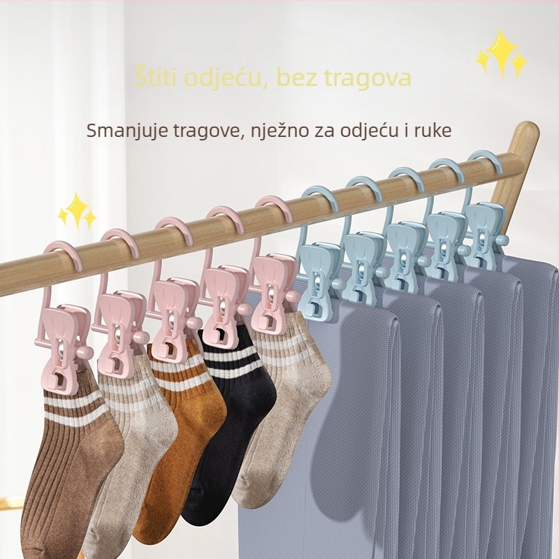 Set klipova s mašnicom – plastični klipovi za hlače, suknu, čarape, kapu, rukavice i ručnike