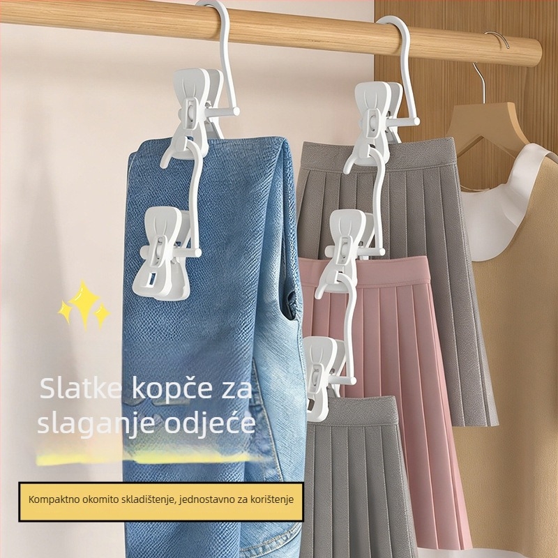 Set klipova s mašnicom – plastični klipovi za hlače, suknu, čarape, kapu, rukavice i ručnike