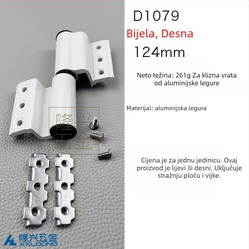 Panta za vrata od aluminijske legure, s dva ili tri krila, balkon šarka, inženjerski hardver