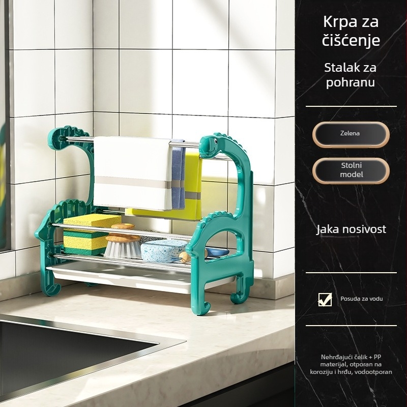 Bez bušenja: kuhinjski stalak za ploču i zid, sušenje krpa i sunđera, kompaktno skladištenje