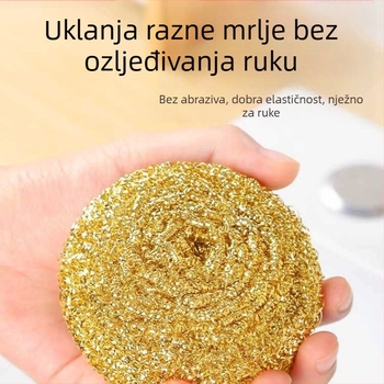 Čista kuglica od bakrene žice i čelične vate za kuhinju, bez ispuštanja vlakana