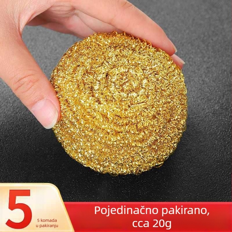Čista kuglica od bakrene žice i čelične vate za kuhinju, bez ispuštanja vlakana