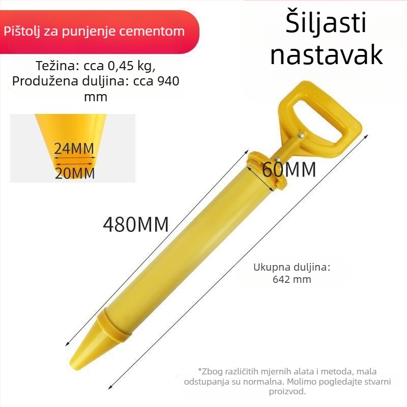 Nehrđajući čelični pištolj za cementno zaptivanje vrata i prozora
