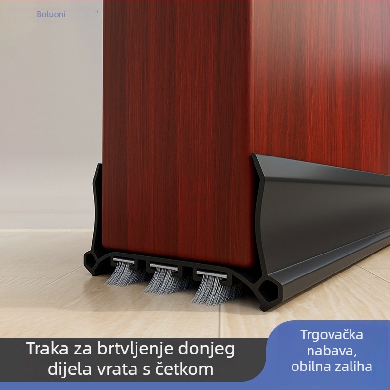 Donja brtvila vrata s četkom – vjetrootpornost, blokiranje svjetla, tiha i zaštita od prašine