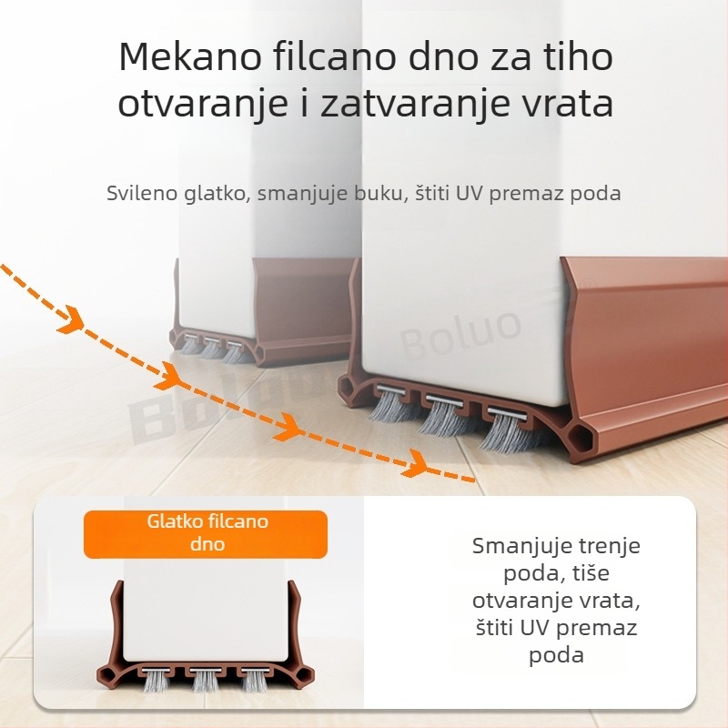 Donja brtvila vrata s četkom – vjetrootpornost, blokiranje svjetla, tiha i zaštita od prašine