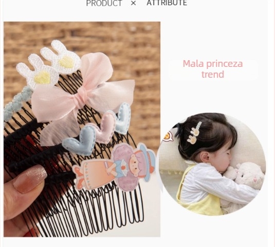 Dječja kopča za kosu u korejskom stilu, nježna prema kosi, za djecu s rijetkom kosom, mašna-princeza