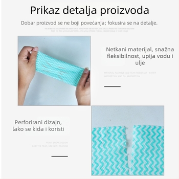 Jednokratne krpe od netkanog materijala za suđe, kuhinjsko čišćenje, šarene pruge