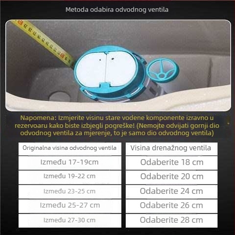 Set mehanizama za ispiranje s plutajućom kuglom za tradicionalne WC – kompletan set
