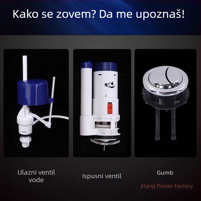 Set mehanizama za ispiranje s plutajućom kuglom za tradicionalne WC – kompletan set