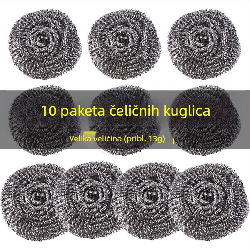 Velika kugla od nehrđajućeg čelika s držačem, kuhinjska čistilna lopta, pogodno za hranu