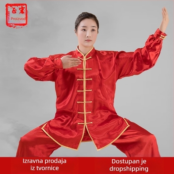Unisex odjeća za Tai Chi s dugim rukavima za trening i nastupe — proljeće/ljeto, poliester
