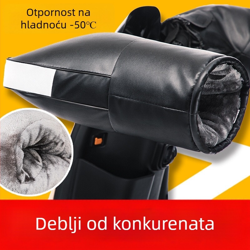 Zimske rukavice za električni motocikl s zaštitom ručnog upravljača, fleece, za muškarce