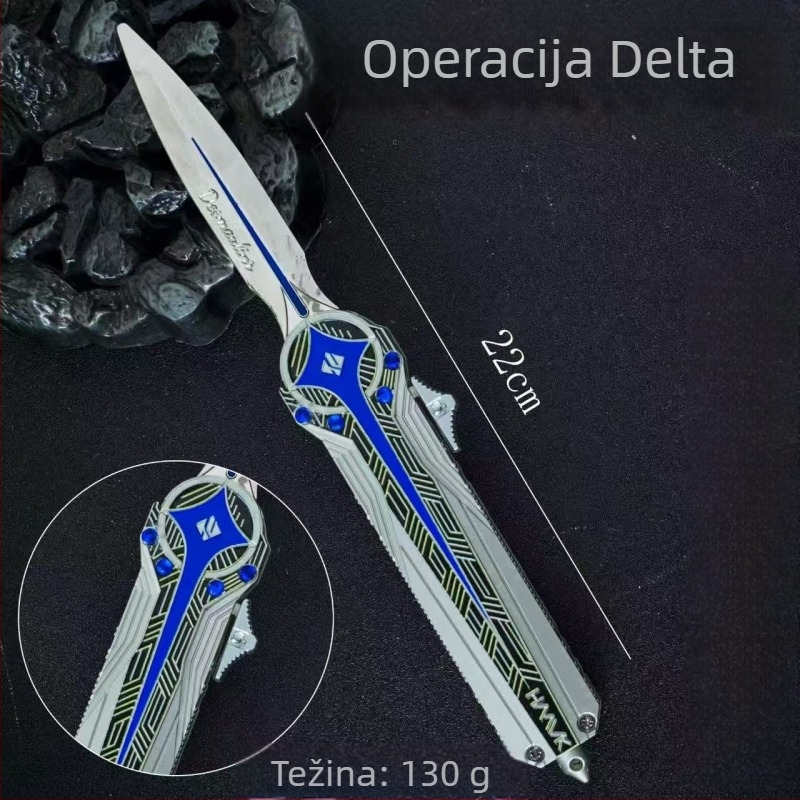 Delta Polaris metalni model oružja — dekorativni predmet od legure, nož kao ukras
