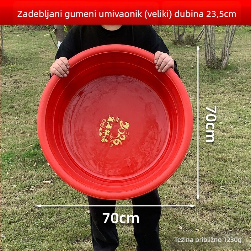 Veliki plastični lavor za lice i pranje rublja, debeli, ekstra veliki za kupanje
