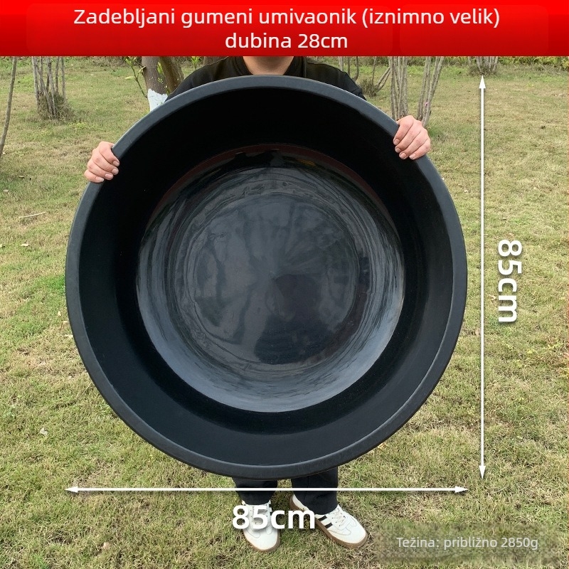 Veliki plastični lavor za lice i pranje rublja, debeli, ekstra veliki za kupanje