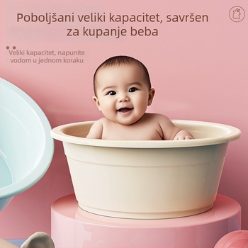 Deblji plastični umivaonik za kućnu upotrebu, veliki plastični umivaonik, čvrst trodjelni set