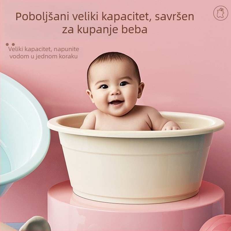 Deblji plastični umivaonik za kućnu upotrebu, veliki plastični umivaonik, čvrst trodjelni set