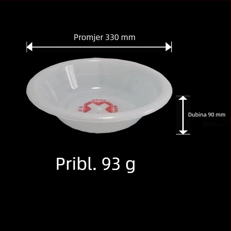 Medicinski plastični umivaonik za lice za bolnicu, debeli zidovi, higijenski, 32 cm