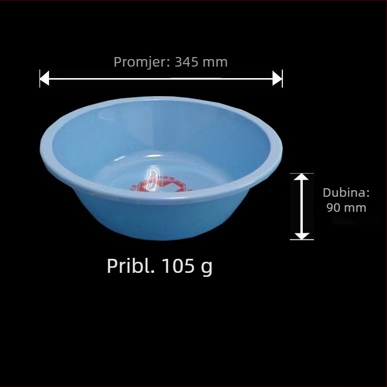 Medicinski plastični umivaonik za lice za bolnicu, debeli zidovi, higijenski, 32 cm