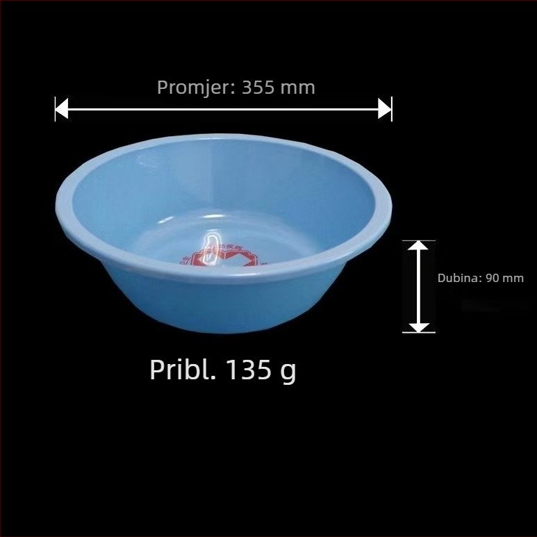 Medicinski plastični umivaonik za lice za bolnicu, debeli zidovi, higijenski, 32 cm