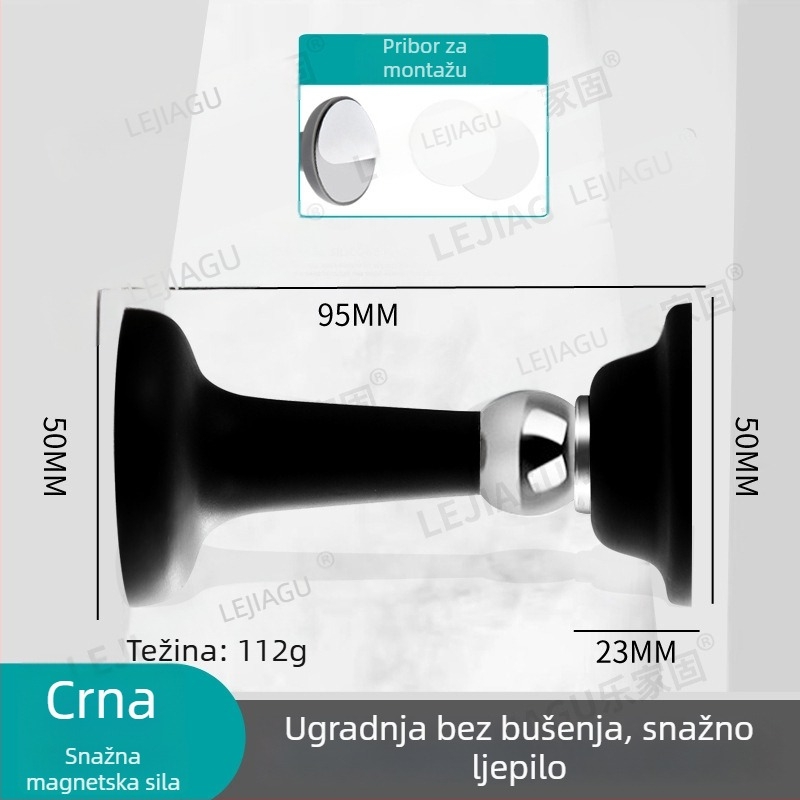 Magnetni stopper za vrata bez bušenja, silikon zaštita, tih podni zahvat za kupaonicu