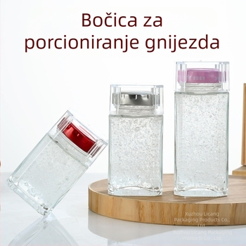 Staklena boca za gnijezdo ptica sa poklopcem, luksuzan zatvoreni stakleni spremnik za doma svježe kuhano ptičje gnijezdo, obrnuti dizajn bez curenja