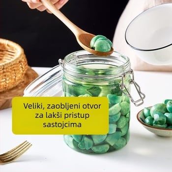 Staklena zatvorena posuda za kiseljenje krastavaca i ukiseljeni Češnjak, cilindrični spremnik za čuvanje hrane, lagani luksuz, 5 L i više